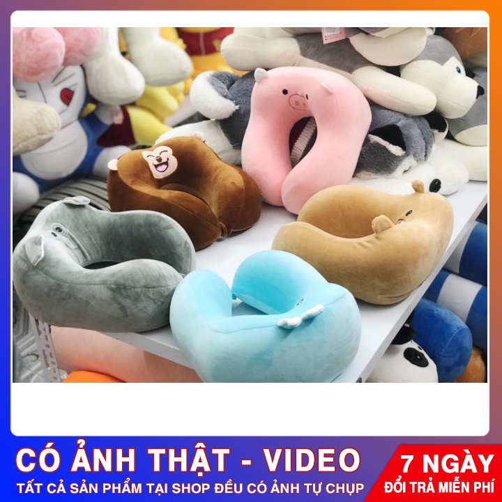 Gối chữ U cao su non💥KO NÓNG💥gối đeo cổ, kê cổ chống mỏi vai gáy nhiều hình thú ngộ nghĩnh