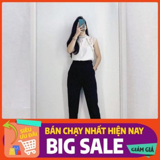 Quần bagyy đai lệch cạp cao siêu hót