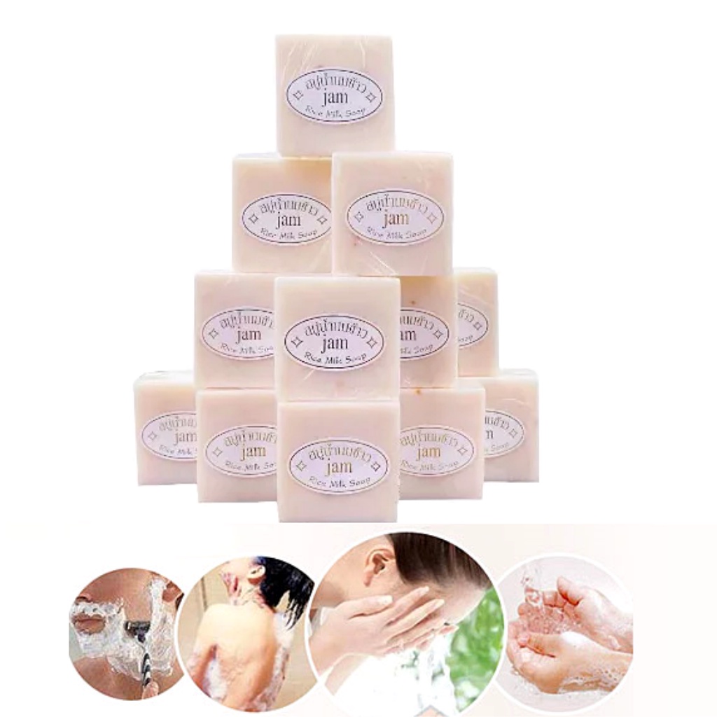 Xà Phòng Cám Gạo Thái Lan Jam Rice Milk Soap 65gr