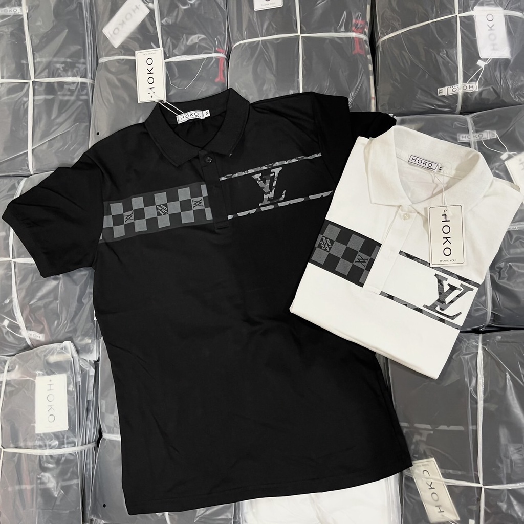 Áo thun nam POLO tay ngắn vải cotton in Logo LV co giãn,trẻ trung,chuẩn form,mẫu mới,giá rẻ,đẹp-PVT FASHION