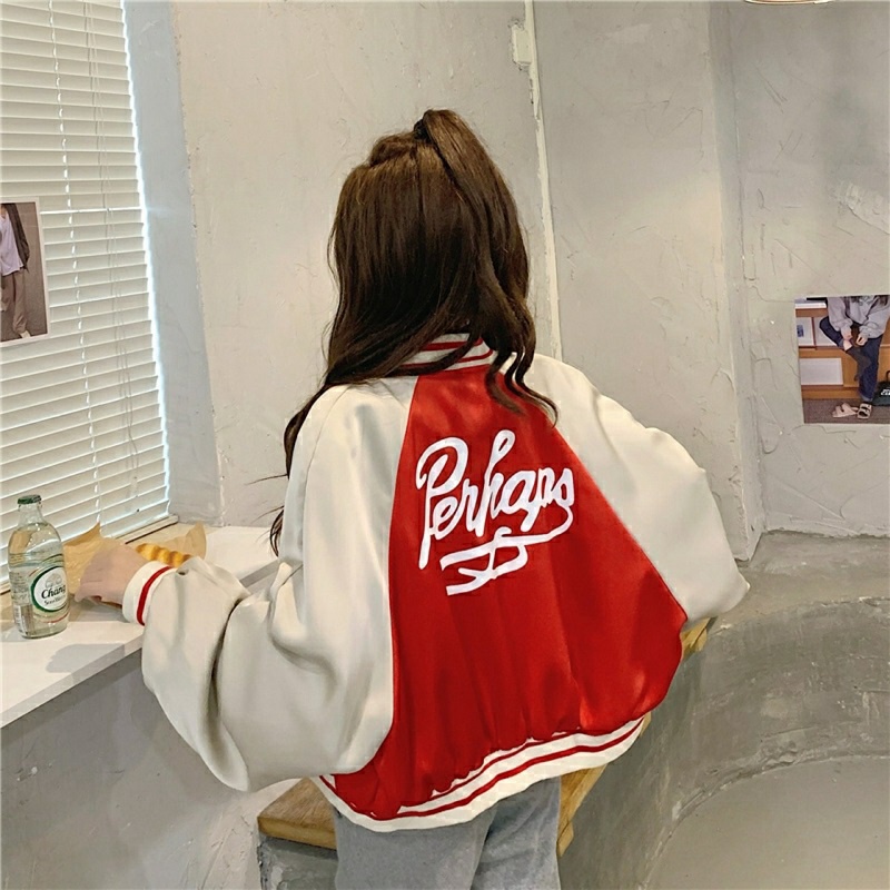 Áo Khoác Dù Nữ Croptop Cổ Bomber Cúc Bấm Chữ Lưng - ĐĂNG QUANG FASHION