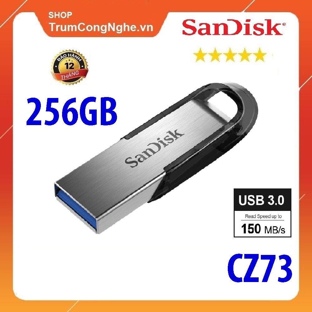 USB 3.0 Sandisk Ultra Flair CZ73 256GB Tốc độ nhanh