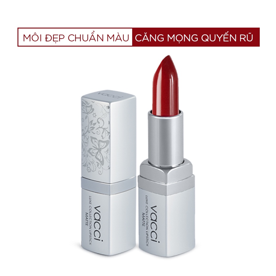 Son Lì Lâu Trôi Dưỡng Môi Cao Cấp Vacci Matte Lipstick - Lâu trôi, lên màu chuẩn, dưỡng môi