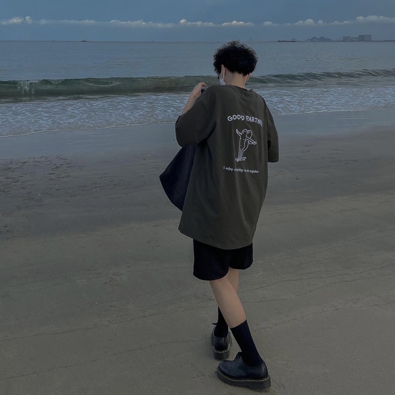 Áo thun - GOOD PARTNER | LAZEE STUDIOO | Xanh Lá - Xanh Bùn - Trắng - Đen | Form Regular