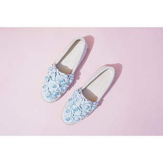 Giày đế cói đính hoa MONICA