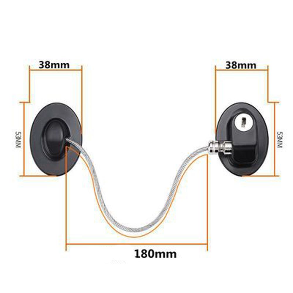Dây khóa cài cửa sổ /toilet/ tủ quần áo không cần khoan bằng nhựa bảo vệ an toàn cho em bé nhiều màu sắc lựa chọn