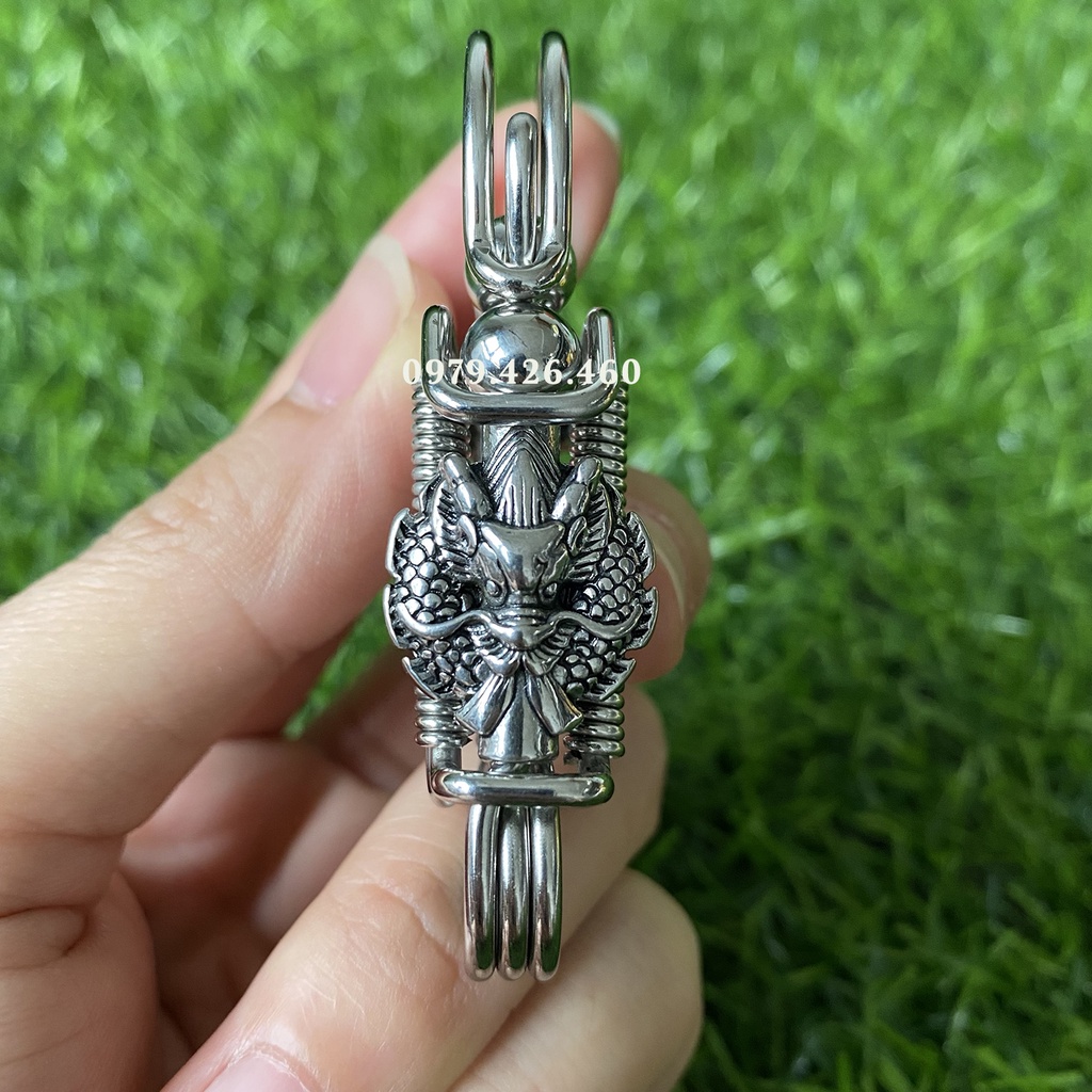 Móc khóa xe máy, ô tô họa tiết rồng - Móc khóa INOX 304, hàng Việt Nam làm thủ công