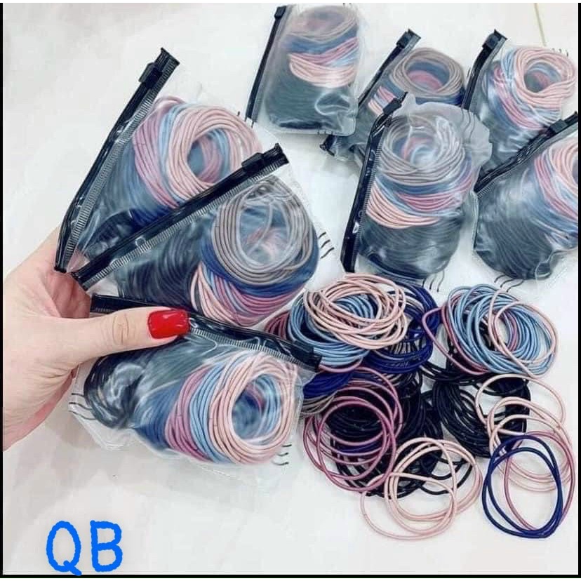 sét chun buộc tóc 100 cái