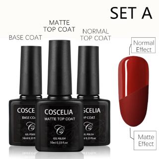 Coscelia 2 / 3 Chiếc 10ml Không-Wipe Top Base Coat Matte Top Coat Cho UV Gel Nail Nail Art Tool