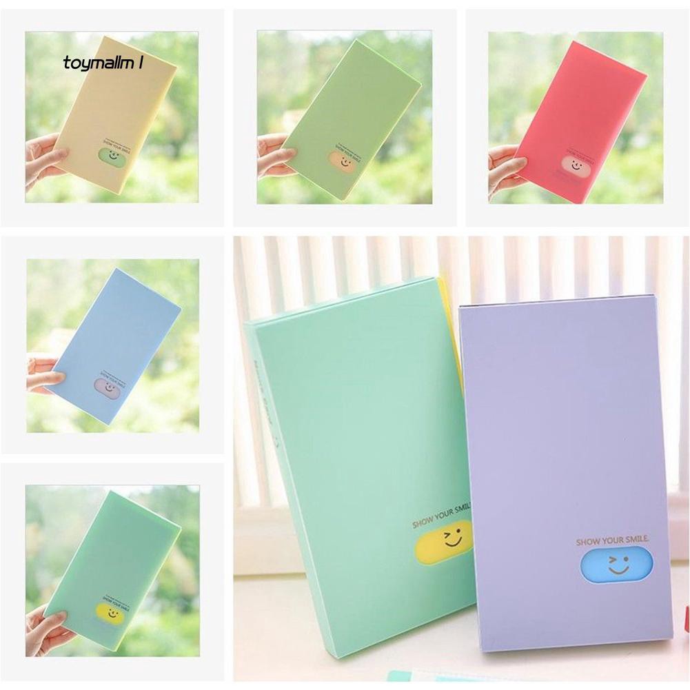 Cuốn album 120 ngăn chuyên dụng đựng thẻ ID bìa thiết kế in hình mặt cười dễ thương