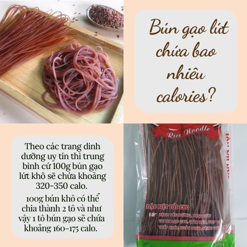 Đặc sản bún khô Bún gạo lứt đỏ Hoàng Minh ăn kiêng giảm cân thực dưỡng healthy eat clean gói 250gr | BigBuy360 - bigbuy360.vn