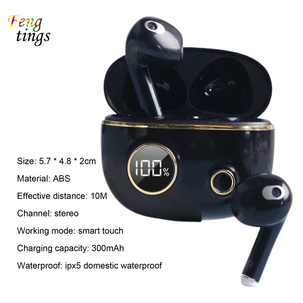 Tai nghe nhét tai không dây bluetooth 5.0 có màn hình LED và phụ kiện