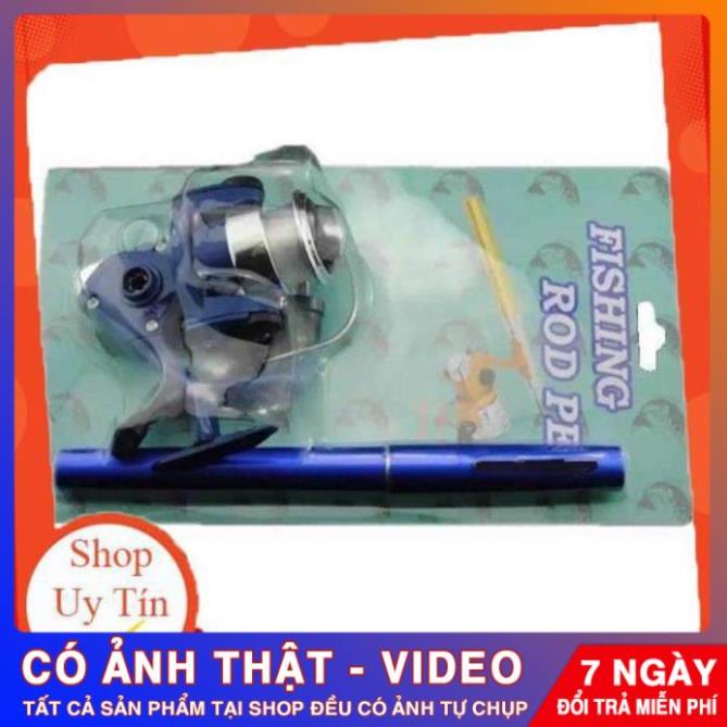 🟢 Cần Câu Bút Mini Máy Đứng Bộ Cần Câu Bút Máy Đứng 1m-1M6 Cần Câu Cá mini 🟢