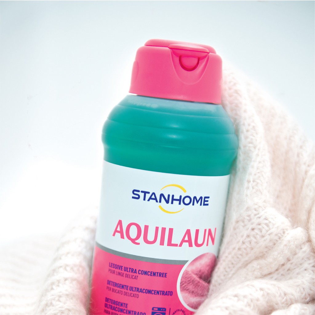 Nước giặt đậm đặc cho đồ len, lụa trắng và sáng màu Stanhome aquilaun super concentre 750ml