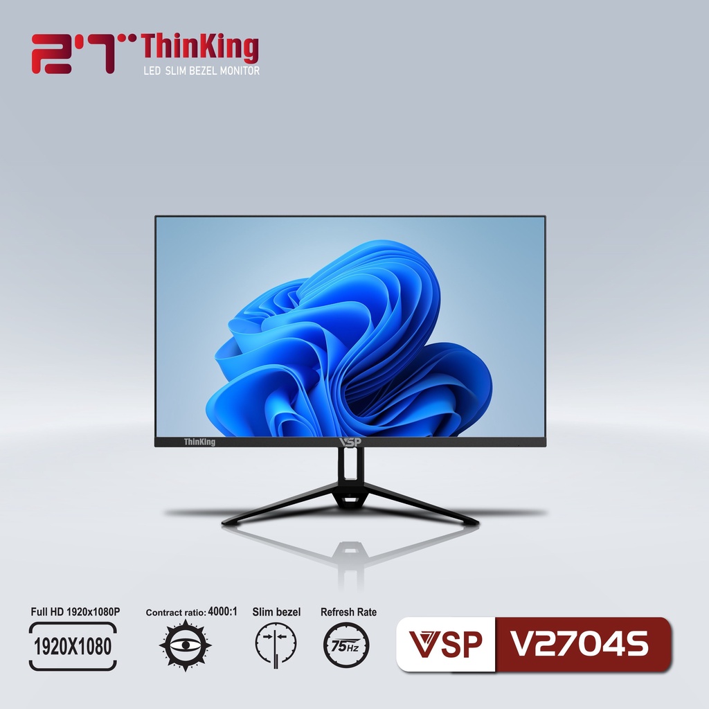 Màn hình VSP V2704S (27inch VA FHD 75Hz, HDMI+VGA) Chính hãng phân phối | BigBuy360 - bigbuy360.vn