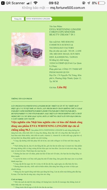 Kem Enya linh chi đông trùng hạ thảo