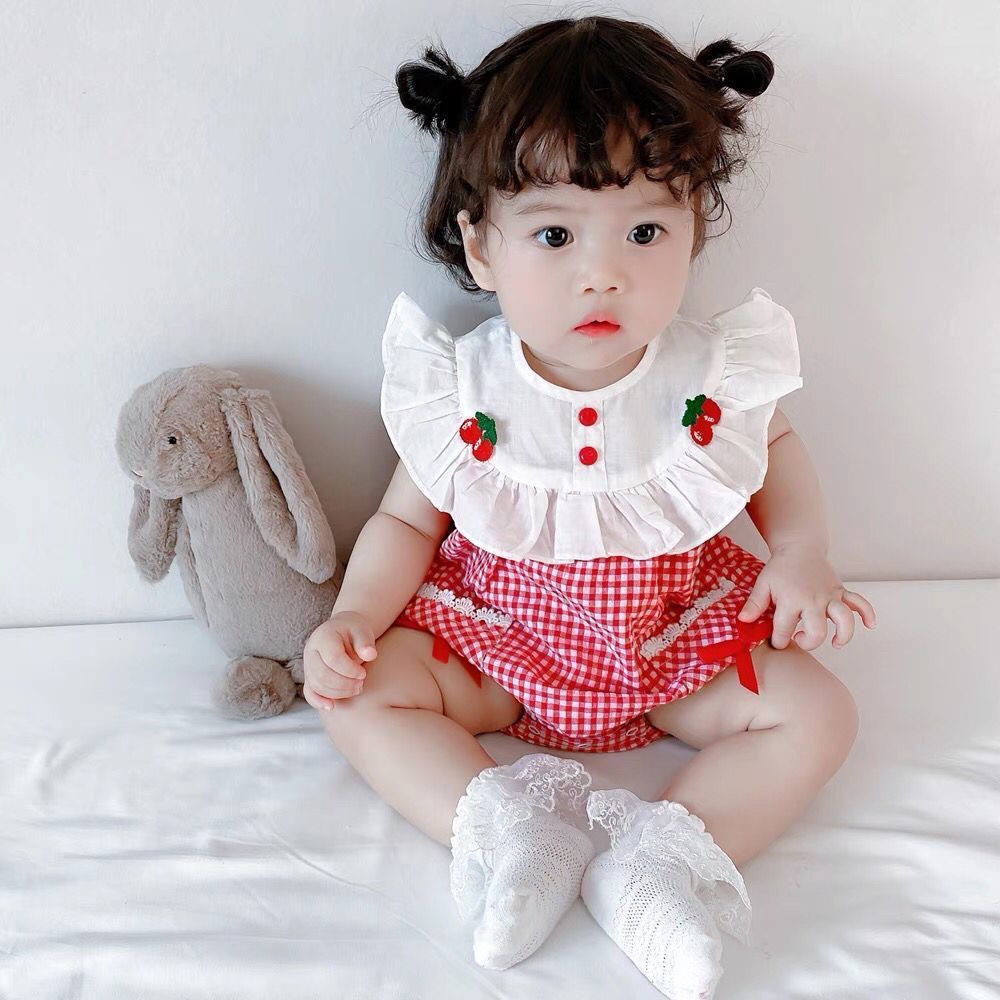 Áo liền quần SOFFNY phong cách Nhật Hàn công chúa xinh xắn dành cho em bé