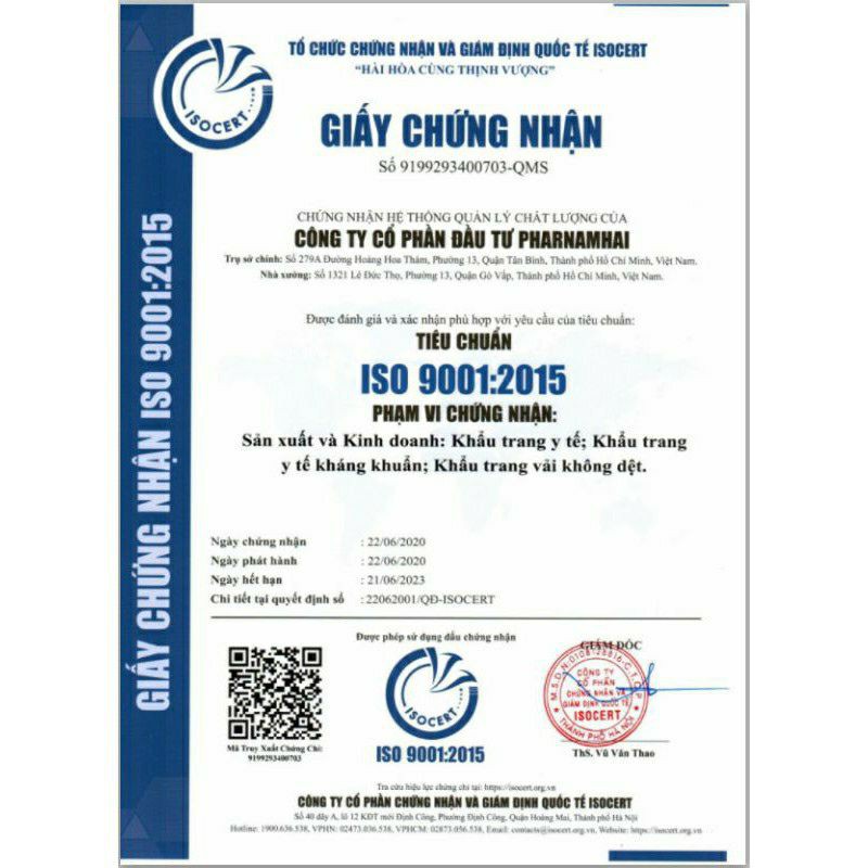 Khẩu trang cao cấp kháng khuẩn_50 cái/hộp