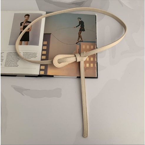 Thắt Lưng Da Pu Mềm Thắt Nút Kiểu Hàn Quốc Thời Trang Cho Nữ