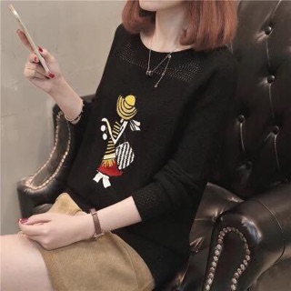 ODER Áo len hoạ tiết cô gái