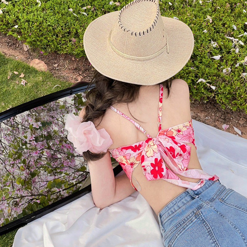 Áo Croptop Hoạ Tiết Hoa Thiết Kế Độc Đáo Cho Phái Nữ | BigBuy360 - bigbuy360.vn