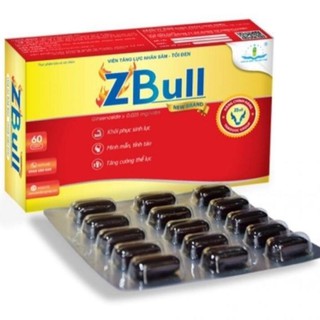 Viên uống tăng lực zbull nhân sâm tỏi đen bồi bổ sức khoẻ| hộp 60 viên