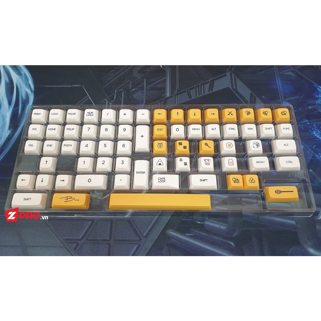 [Mã 33ELSALE hoàn 7% xu đơn 300k] Bộ Keycap Honey And Milk - XDA Profile (140 keys)