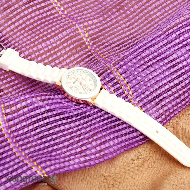 Đồng hồ Geneva thời trang nam nữ dây nhựa dẻo