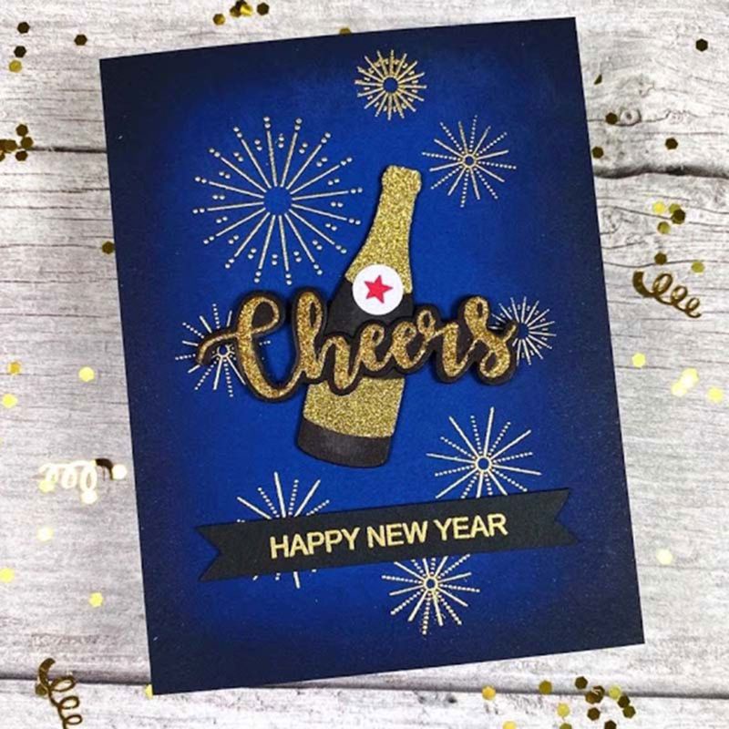 Khuôn Cắt Giấy / Thẻ Thủ Công DIY Hình Chai Rượu / Ly Rượu