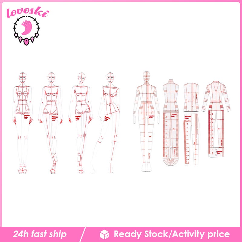 Set 8 Thước Đo Thời Trang Cho Thợ May