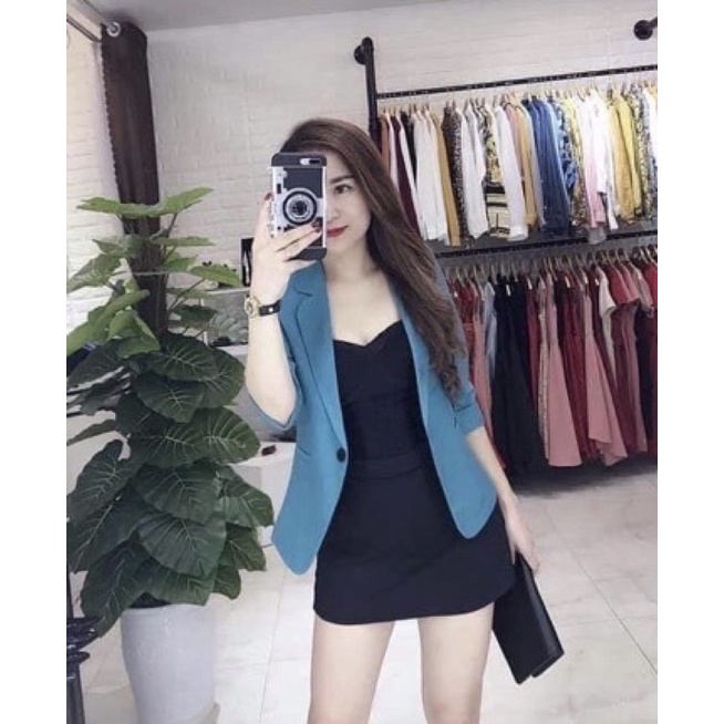 [Shop Thanh lý] Áo vest-blazer nữ tay lửng phong cách Hàn Quốc . Áo khoác nữ chất đẹp from chuẩn có mút đệm vái | BigBuy360 - bigbuy360.vn