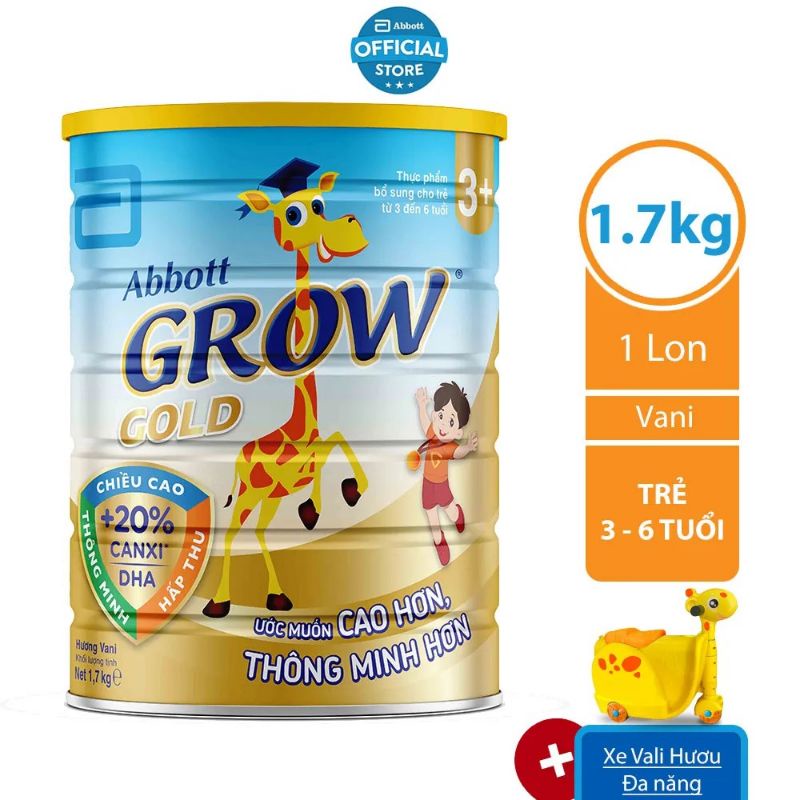 Sữa bột Abbott grow gold 3+ 1.7kg