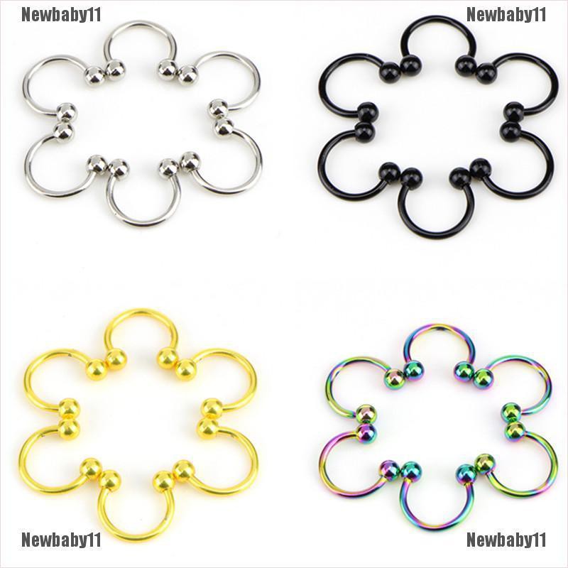 Set 10 Khuyên Mũi / Môi / Tai / Mũi Bằng Thép Không Gỉ