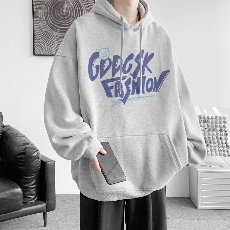 Áo hoodie Cỡ Lớn In Chữ Phong Cách Hiphop Đường Phố Nhật Bản Chất Lượng Cao Cho Nam