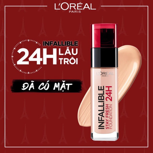 Kem Nền Lâu Trôi 24H L'Oreal Infallible 24 Fresh Wear Foundation 30ml