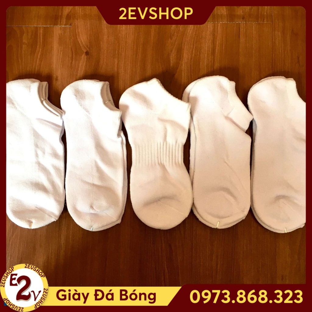 Tất cotton phụ kiện đá bóng nam loại ngắn sợi dệt, combo vớ thời trang thể thao sale rẻ đẹp – 2EV
