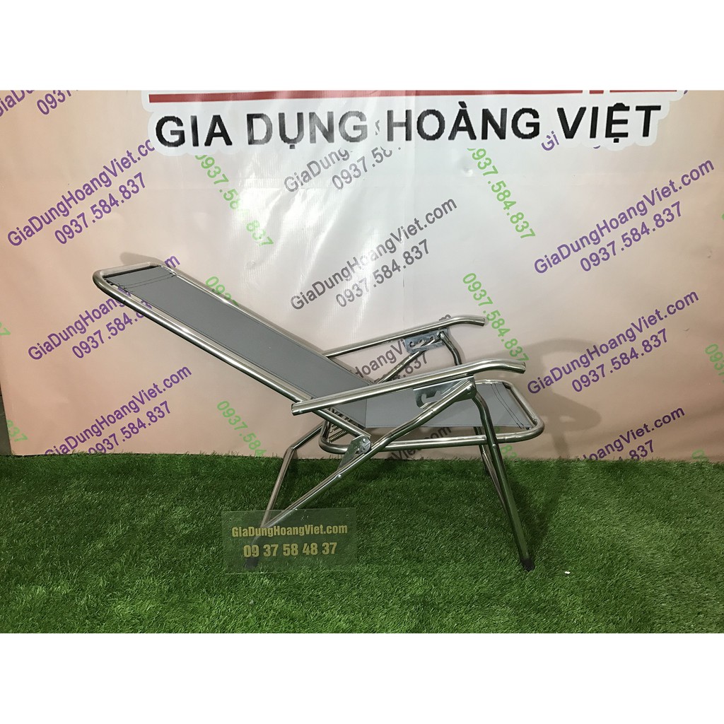 Ghế Bố Xếp Inox Không Gác Chân Giao Siêu Tốc