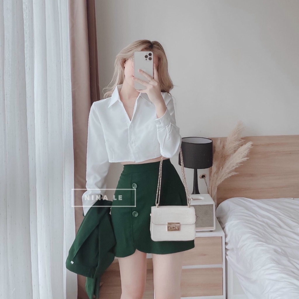 SÉT 3 MÓN CHẤT TUYẾT MƯA PHỐI ÁO SƠ MI SIU TRẺ TRUNG CÁ TÍNH SÀNH ĐIỆU