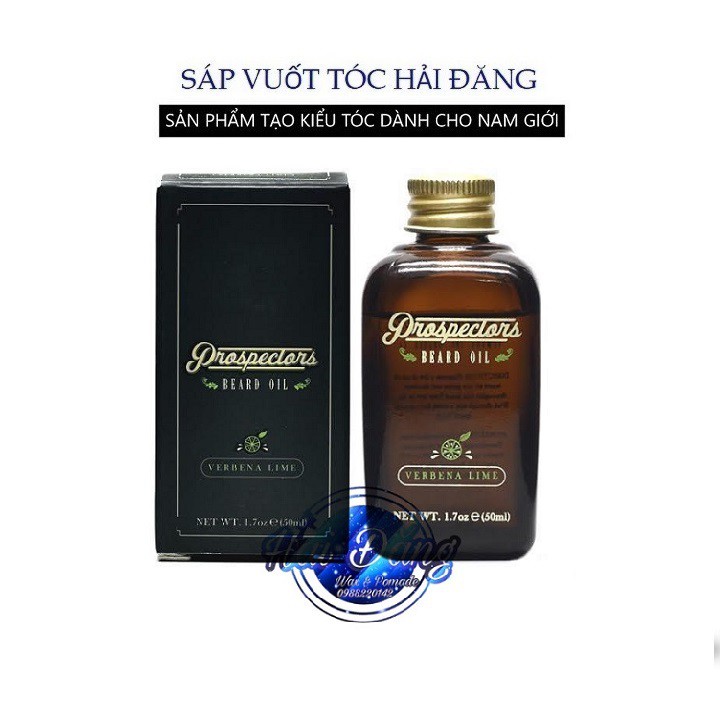 [ Chính Hãng USA ] Tinh dầu dưỡng râu Prospectors Verbena Lime Beard Oil