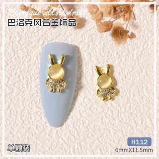 charm thỏ trang trí móng tay