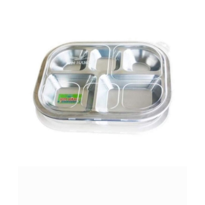 Khay Ăn Inox  Cao Cấp Trẻ Em và Người Lớn Kim Hằng Chính Hãng