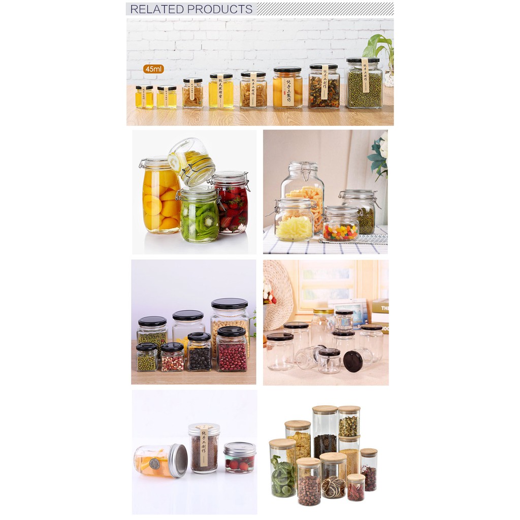 SET 5 HŨ THỦY TINH LỤC GIÁC 180ML | BigBuy360 - bigbuy360.vn