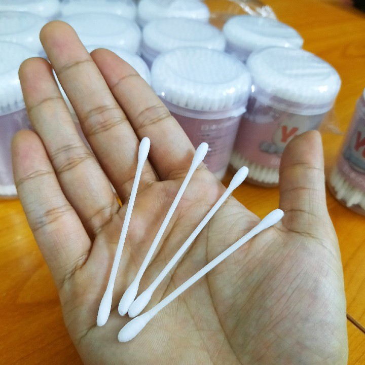 Hộp tăm bông vệ sinh tai mũi cho trẻ em YUKI hàng Nhật giadunghuylinh