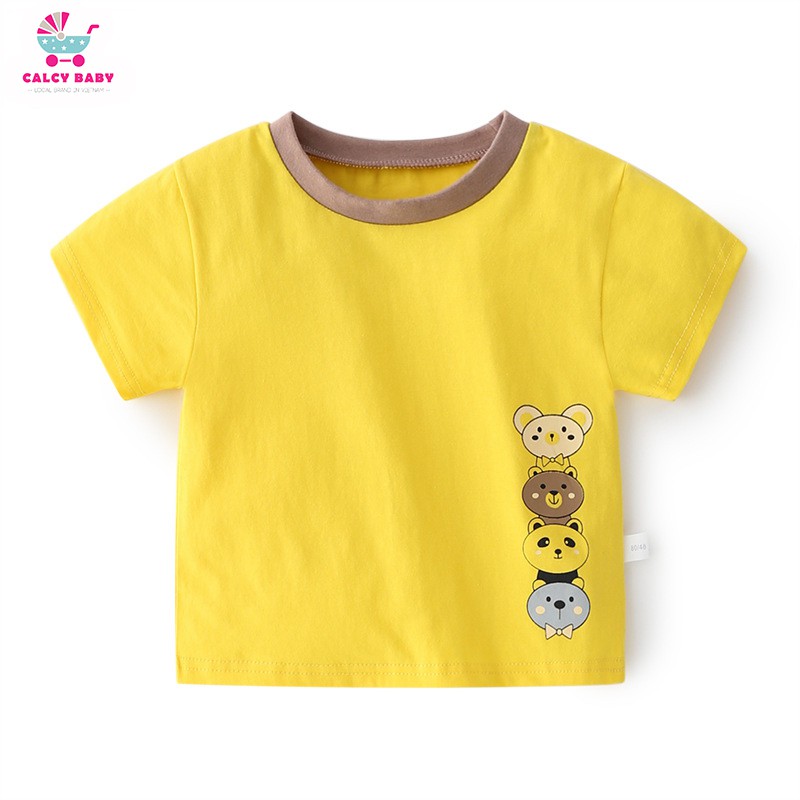 Áo thun Calcy BaBy ngắn tay unisex cho bé trai và bé gái 9-20 tháng AT01