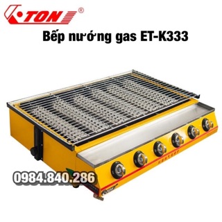 Bếp nướng gas 6 trụ - Bếp nướng BBQ bằng ga 6 đầu đốt ET-K333