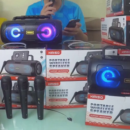 Loa di động đa năng Kimiso KM-S1/S2/S6 bluetooth thích hợp Karaoke - Trợ giảng - Du lịch - Dã Ngoại - hội họp