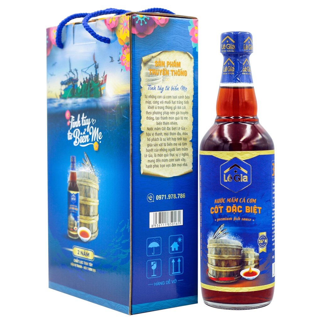 [LÊ GIA] NƯỚC MẮM CỐT ĐẶC BIỆT CHAI 525ML