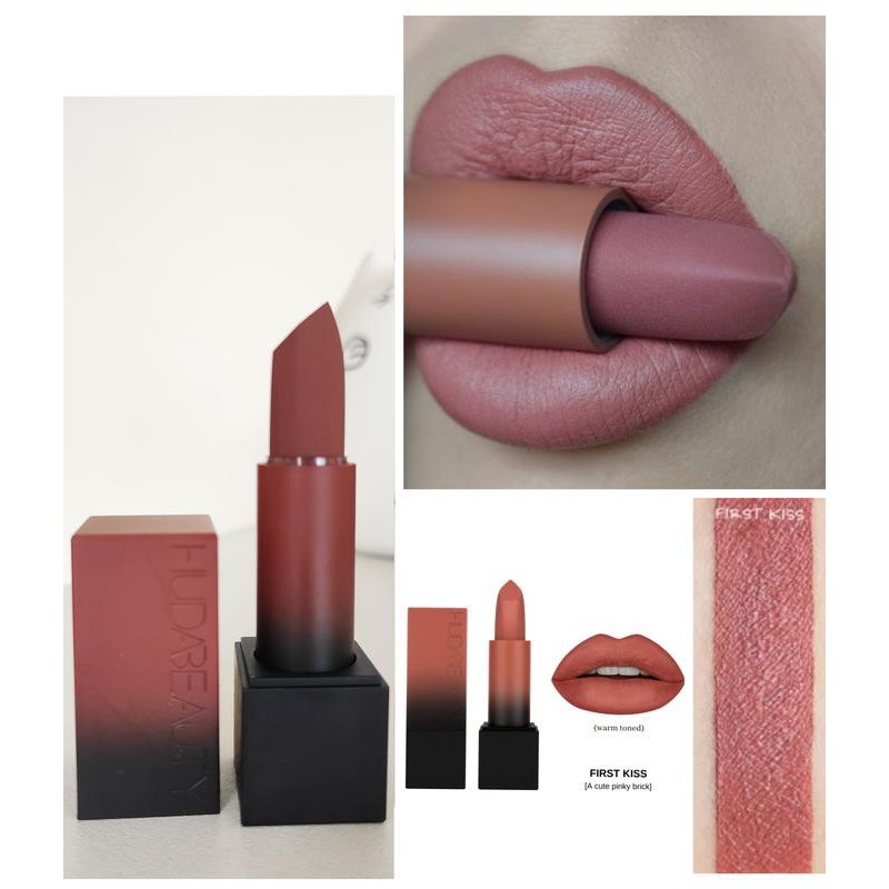 Son lì Huda Beauty Power Matte Lipstick màu First Kiss Fullsize