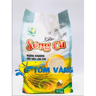 Gạo séng cù hạt tròn túi 5kg - tôm vàng