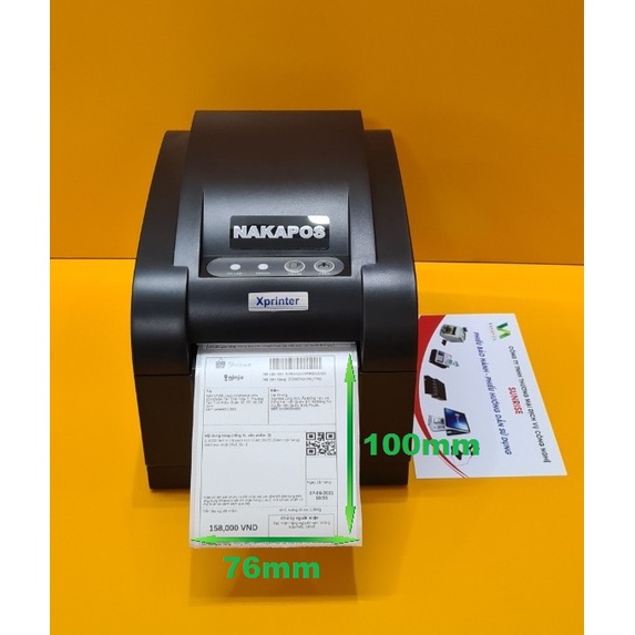 Tem nhiệt in đơn shopee, in đơn TMĐT, Tem vận chuyển, Tem ghi chú, Nhãn bao bì 76x100